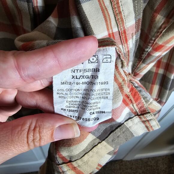 Wrangler ATG Regular Fit Flannel Elbow Patch-Plaid-Men's XL‎ - Picture 4 of 7